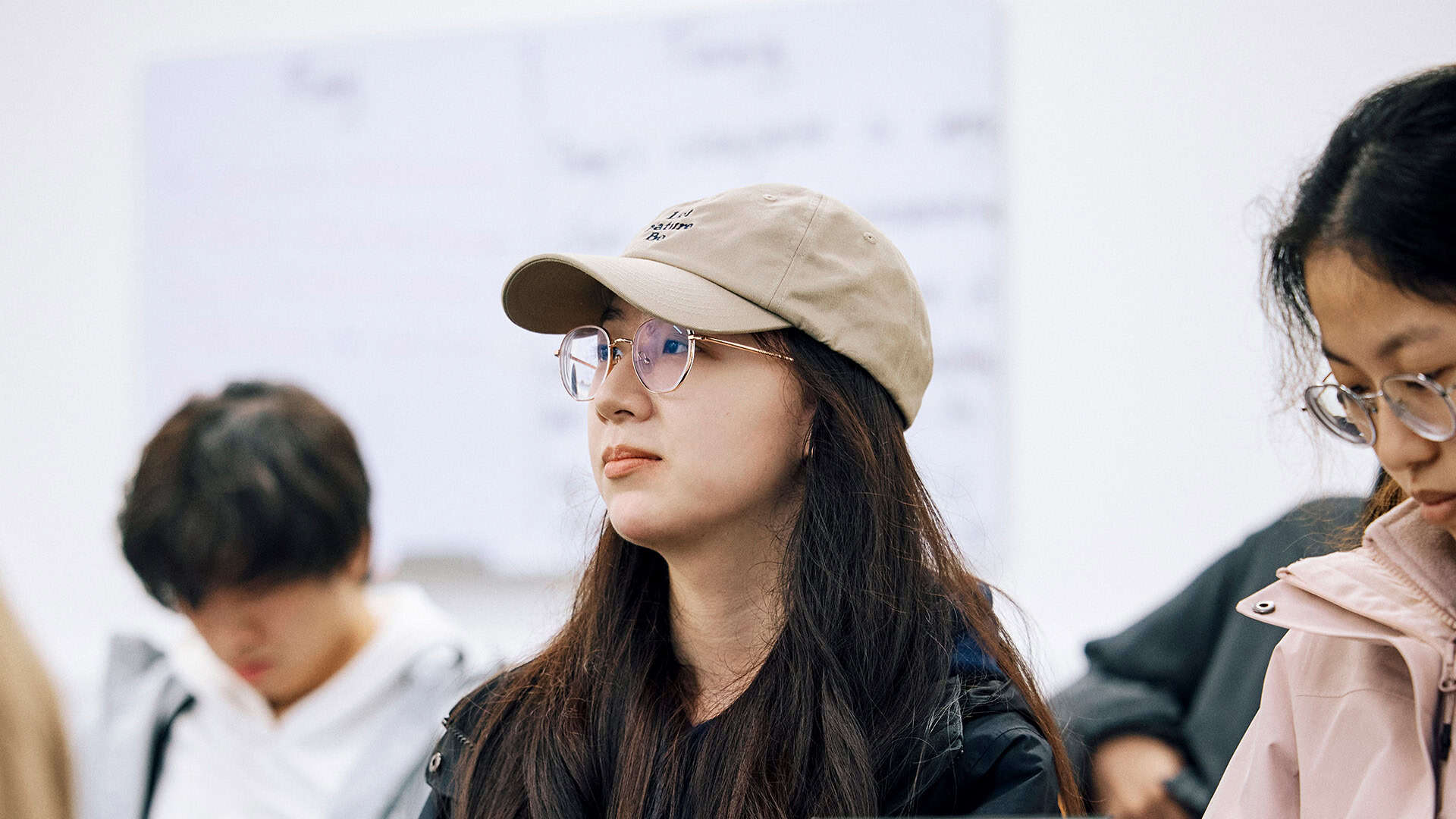 International students in class