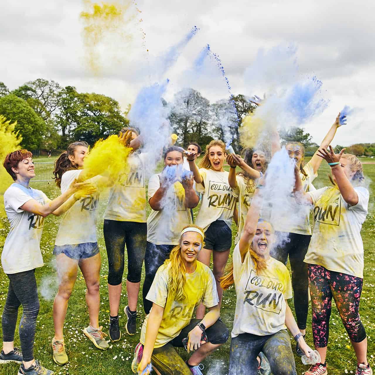 Students having fun at Colour Run