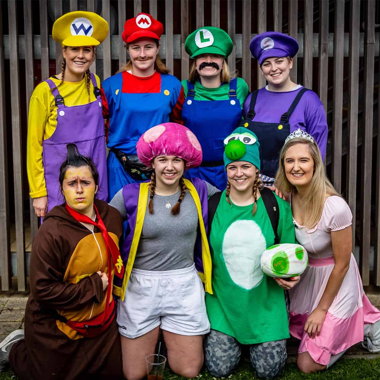 Students dressed up as Mario Characters at RAG event
