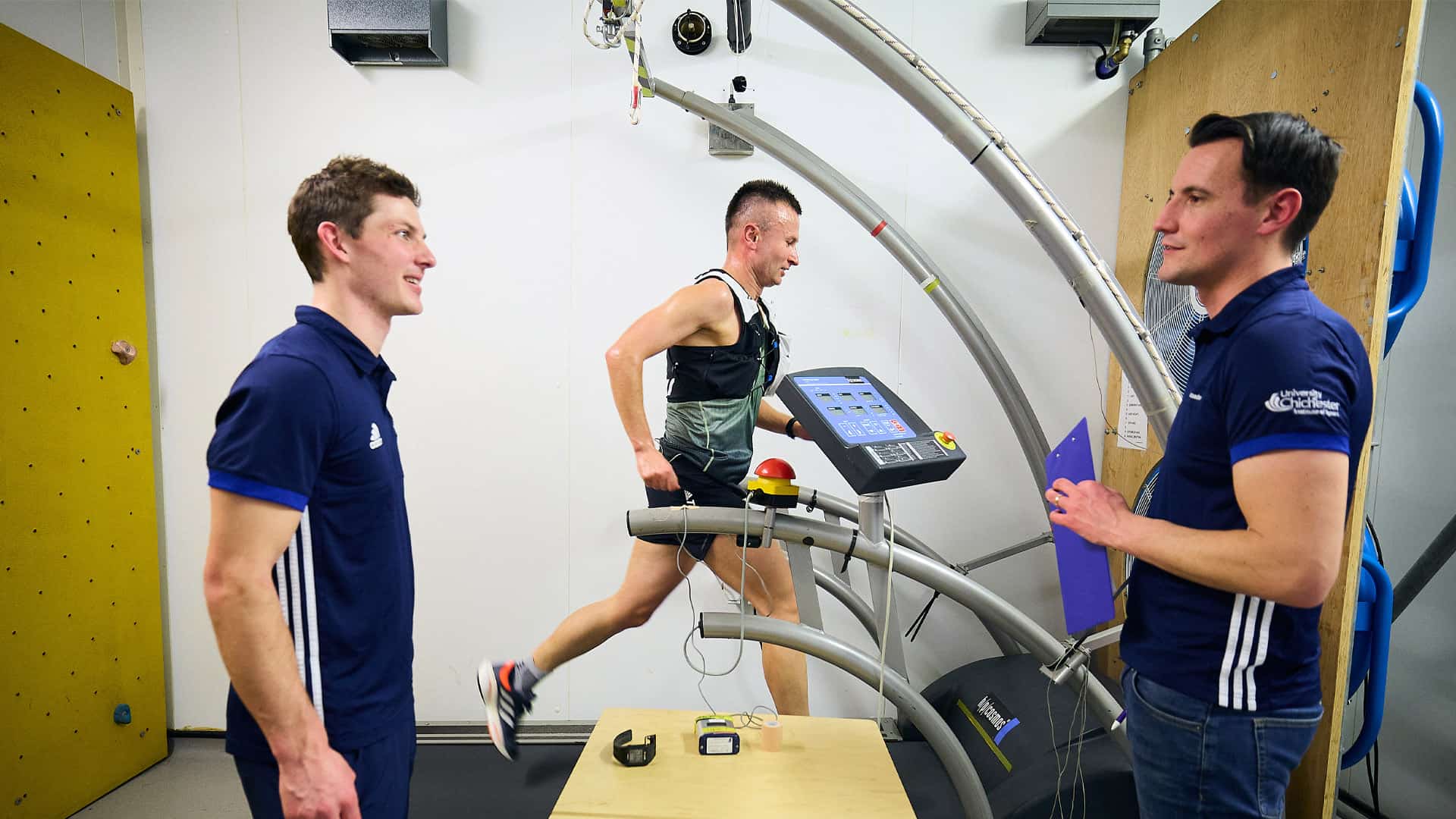 Sport students using a sports lab