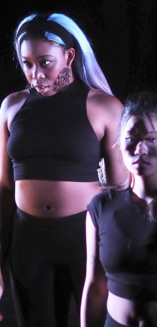 Musical theatre student performing