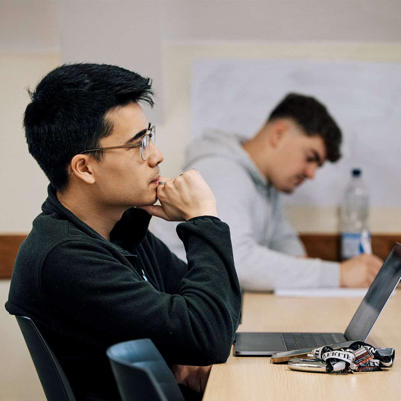 Student in class
