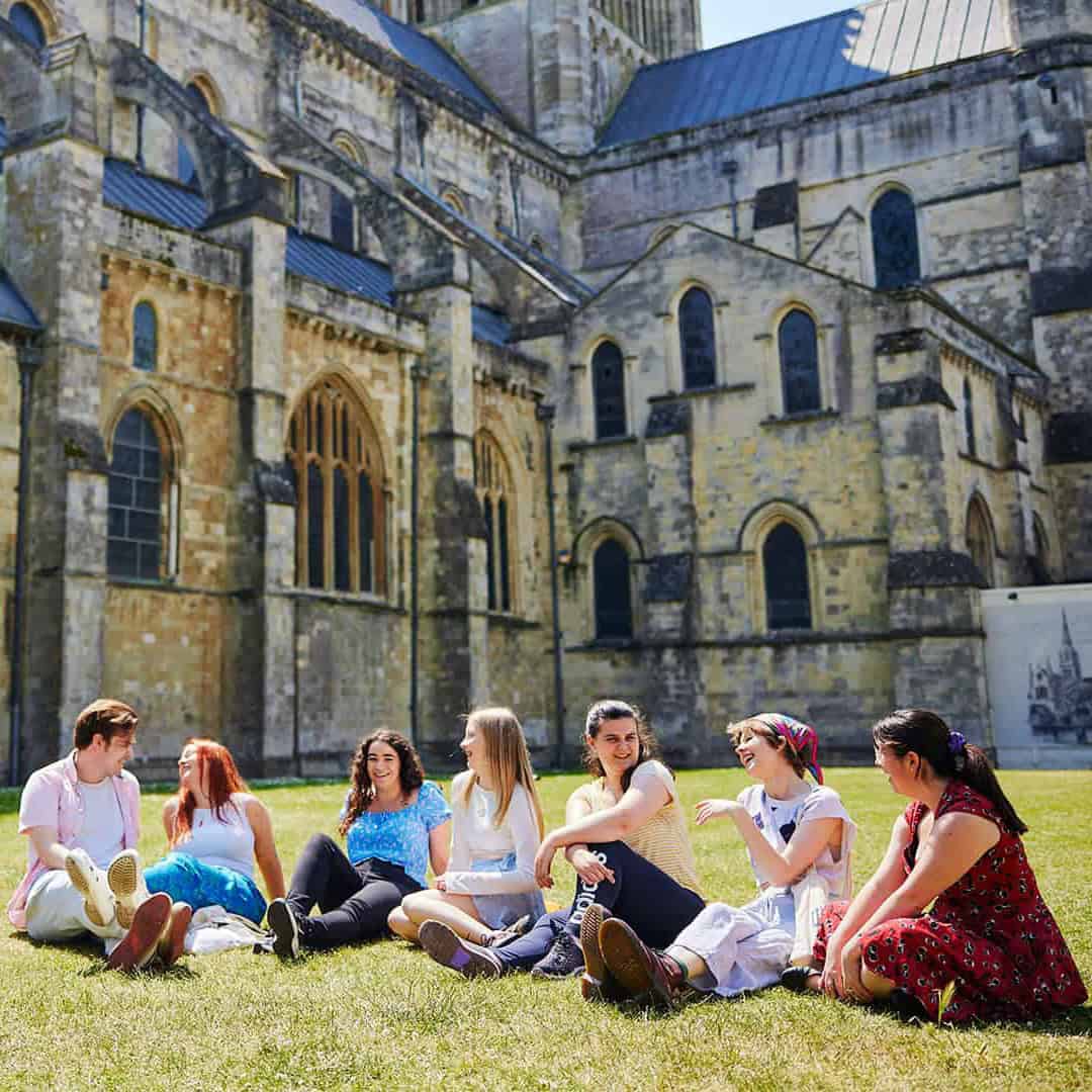 Students at Chichester Cathedral